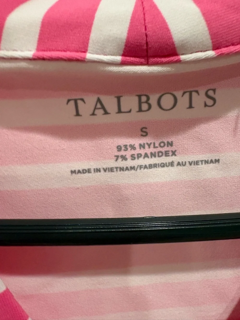Talbots Pink and White Striped Sleeveless Tank Top - Picture 3 of 4